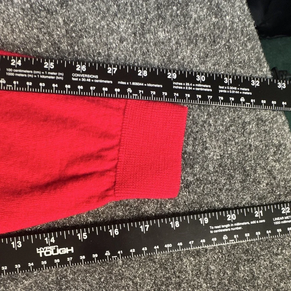 Hart Schaffner Marx Men's Merino Wool Knit V-Neck Pullover Sweater Red 2XLT